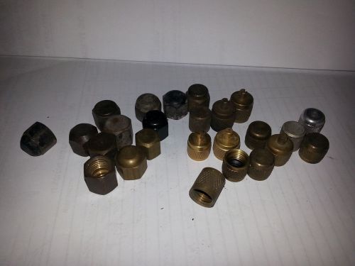 brass caps for refrigeration air condition f 22 . lot of 20