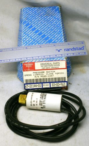 Robertshaw controls pressure switch close 90 open 115 psig nib universal parts for sale
