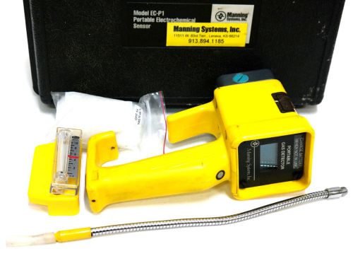 Manning systems ec-p1-inh3 portable gas detector w/ pump, pistol grip 0-500ppm for sale