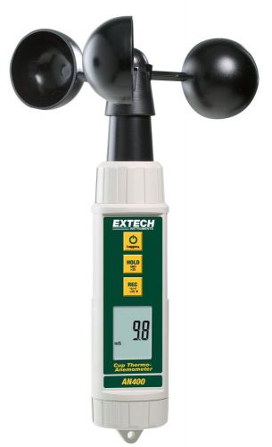 EXTECH AN400 Cup Thermo-Anemometer Pocket Size Air Velocity US Authorized Dealer