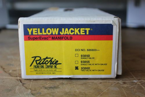 Yellow Jacket 93860 SuperEvac Evacuation Manifold, 2 Valve, Lo-Side Gauge Mount