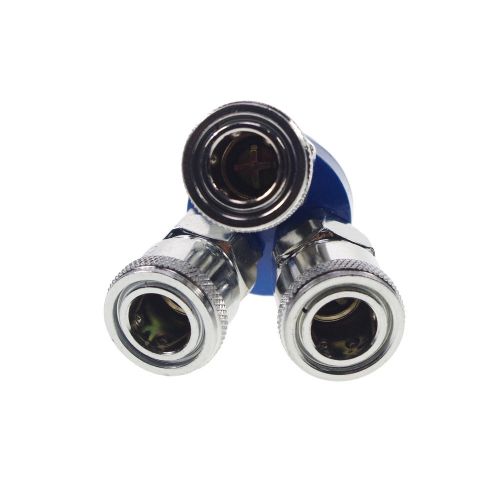 (1) pneumatic1/4&#034;bspt female 3 way air hose quick coupler socket connector for sale