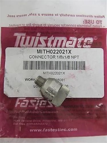 Fastest / twistmate mith022021x, connector, 1/8&#034; x 1/8&#034; npt non swivel high pres for sale