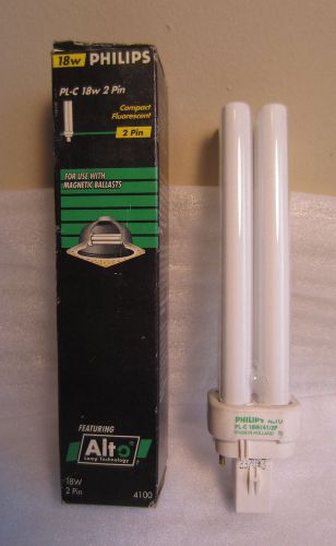 Philips PL-C 18W/41/2P 2-Pin Compact Fluorescent Light Bulb Lamp 82 CRI