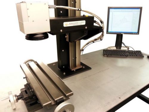 30 watt ytterbium pulsed fiber laser with scan head &amp; controller table for sale