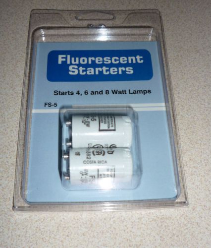 *2* view pak fluorescent starters fs-5 ul 4 6 8 lr6582 new &amp; sealed for sale