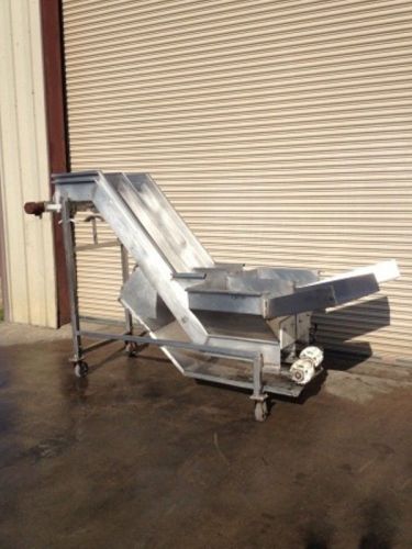 8” wide x 8’ long ss dual incline cleated conveyor for sale