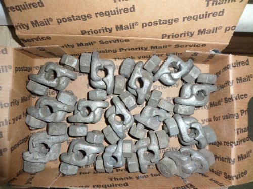 Lot of 15 mid grip wire rope clip,3/8 in,steel for sale