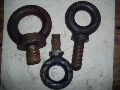 Lot of 3 shoulder pattern lifting eye bolts c15n chicago h30 buckeye for sale