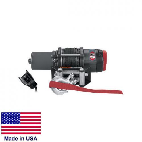 Winch - heavy duty - 12 volt dc - .9 hp - 2,500 lb cap  50 ft of 3/16&#034; synthetic for sale