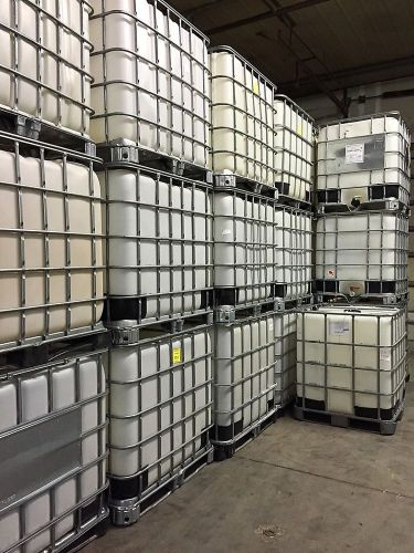 IBC or Schutz 275 Gallon Totes W/ Cage &amp; Base, Recycled,Used,Clean