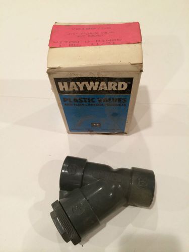 Hayward yc10075s 3/4&#034; y-check valve pvc socket viton o-rings  new in box for sale