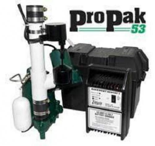 507-0008 pro pak 53 zoeller m53 basement sentry i battery backup sump pump for sale