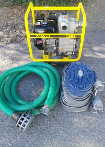 Wacker neuson pt2a trash pump 2&#034; [honda 5.5 gx160] w/ 150&#039; discharge hose for sale