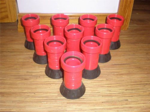 LOT OF 10 NEW BECO THERMOPLASTIC 1 1/2&#034; NST RED FIRE HOSE NOZZLE MODEL 15 - NEW