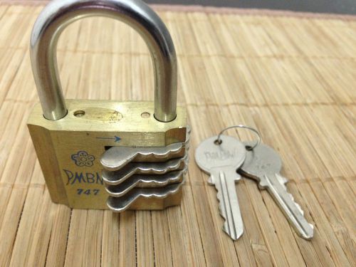 *rare*  pmbm 747- double locking key + combo *hybrid lock*! 2 original keys! for sale