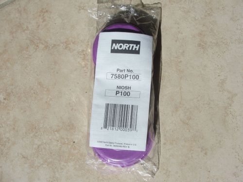 North 7580P100 P100 Particulate Cartridge/Filter 1 Pair