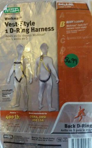 Msa workman vest style 1 d-day harness standard size for sale