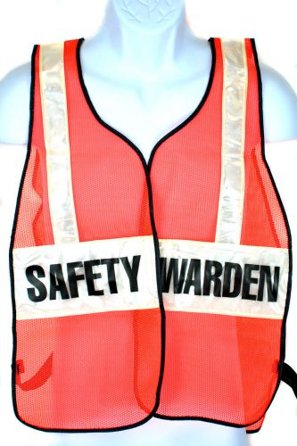 Safvest safety warden vest neon osfm reflective for sale