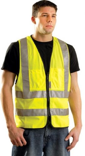 Ansi class 2 solid 5 point breakaway hi-visibility vest by safetygear usa 2x-3x for sale