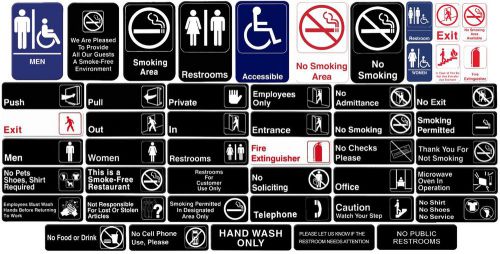 All Business Commercial Restaurant Safety Information Symbol Signs Sizes 9X3/6X9