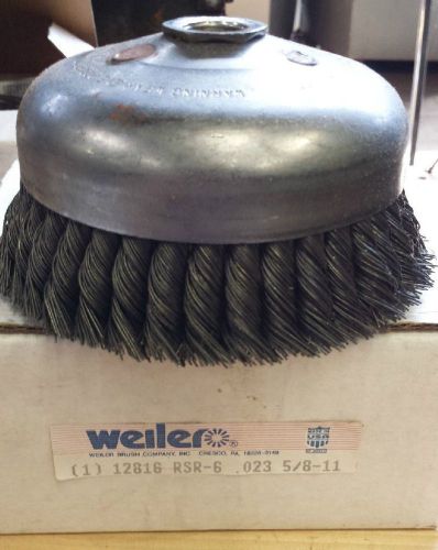 Weiler, rsr-6&#034;, 5/8-11&#034; ah, cup brush, part #: 12816, .023 fill for sale