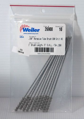 Weiler 26908 0.190&#034; spiral abrasive brushes, 600 grit ao, pkg of 10, qty avail for sale