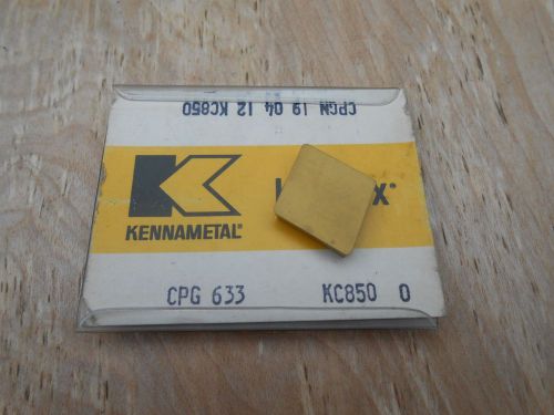 KENNAMETAL CARBIDE INSERTS , CPG 633  KC850 , 4 INSERTS