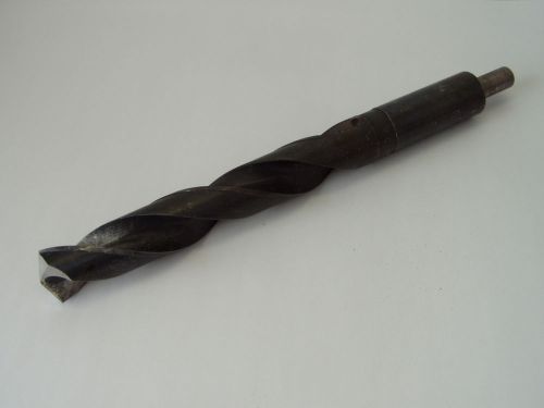 Huge 1-3/8&#034; drill bit with turned down end hss aerospace surplus machine shop for sale