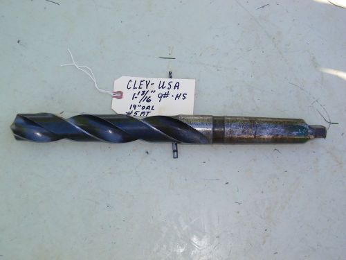 1 13/16&#034; drill bit - cleve-usa-5 m/t- hs- 19&#034;oal, used for sale