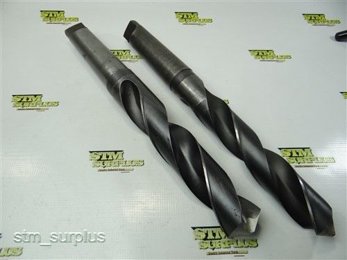 Nice pair of hss morse taper shank twist drills 1-23/32&#034; &amp; 1-29/32&#034; with 5mt for sale