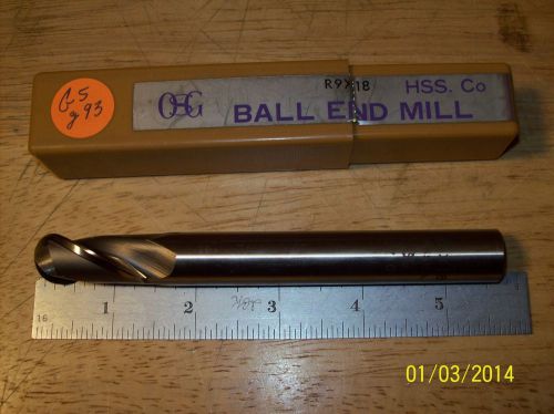 Ball Endmill H.S.S. Metric R 9 x 18 x 5-1/2 ”Lg See DESCRIPTION FOR Condition