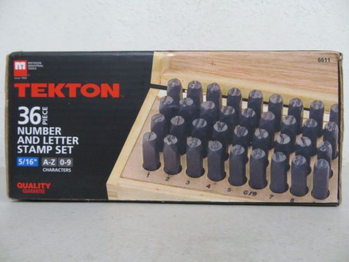 TEKTON 6611 5/16-Inch Letter and Number Stamp Set, 36-Piece