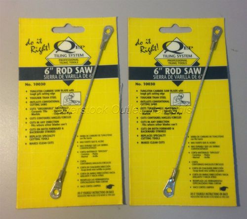 Two QEP Tiling System 6&#034; Rod Saws-Tungsten Carbide Blade-Professional-No. 10030