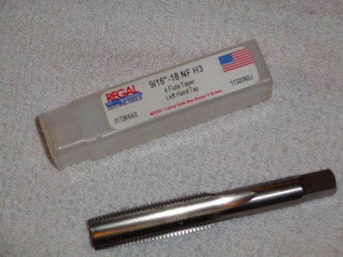 9/16&#034;-12 x 3-19/32&#034; OAL HSS 4 Flute Bright Finish H3, Left Hand Bottoming Tap