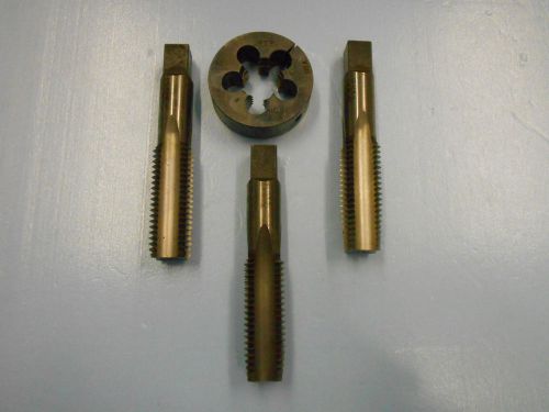 Greenfield industries 3pc tap set 1&#034; x 8 tpi with matching die 2-1/2&#034; od. for sale