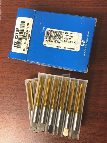 12 pc. widia greenfield 3/8-16 7 spiral pt tap plug tin 3 flutes for sale