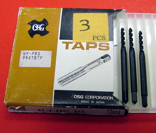 * 3 pieces new 2-64 nf h4 osg plug spiral flute tap hy-pro cobalt japan 99478tp for sale