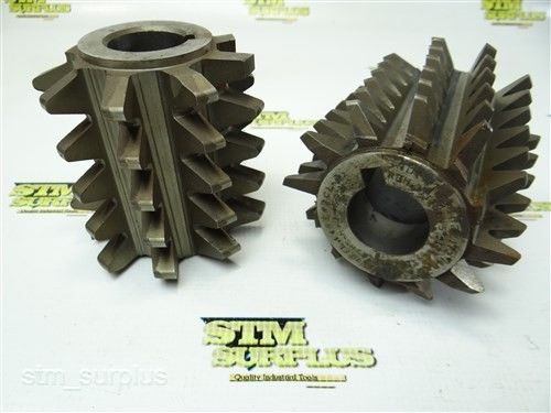 PAIR OF HSS HOBBING MILLING CUTTERS 4&#034; WITH 1-1/4&#034; BORE