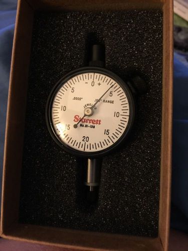 Starrett 81-138j dial indicator .075&#034; range .0005&#034; graduation 0-20-0 reading for sale