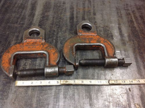 (2) armstrong 78-030  3&#034; crane bridge c-clamp  w/lifting ring free shipping for sale