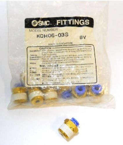 LOT OF 30!! SMC KQH06-03S FITTINGS MALE CONNECTOR 6MM HOSE -surplus