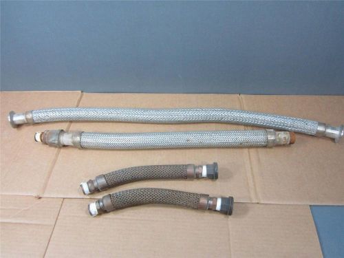 Metal hoses 2 stainless &amp; 2 copper hoses industrial hoses 12&#034;, 24&#034; 35&#034; flexible for sale