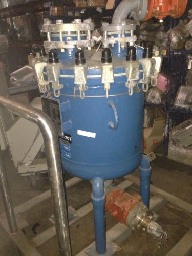 De dietrich 25 gal blue glass lined reactor on stainless portable cart for sale