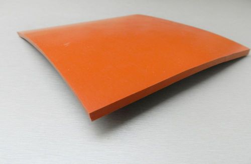 1/4&#034; SILICONE RUBBER SHEET HIGH TEMP SOLID RED/ORANGE COMMERCIAL GRADE 8&#034;x8&#034; SQ
