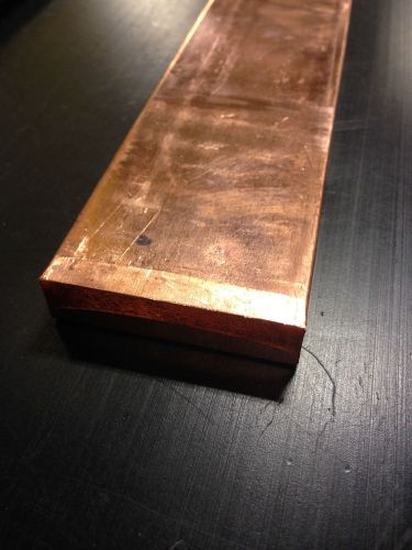 1/2&#034; thick x 2&#034; wide x 8&#034; long Flat Copper Bar Stock  - C110