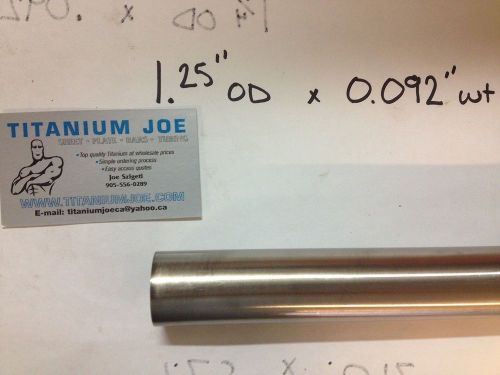 Titanium tubing  3al-2.5v  1.25&#034;od x 0.092&#034; wall x 96&#034; for sale