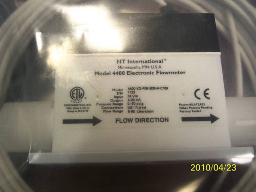 Nt int&#039;l electronic flow meter     pn:  4400-xx-f06-b30-a-c189 for sale