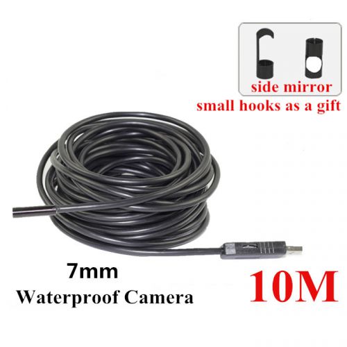 USB Endoscope 7mm 10M Tube Inspection HD Camera Waterproof Borescope Snake Scope
