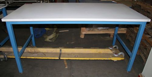 Used ESD Lab Bench 72&#034; x 36&#034; Table Plastic Laminate IAC Industries Electrostatic